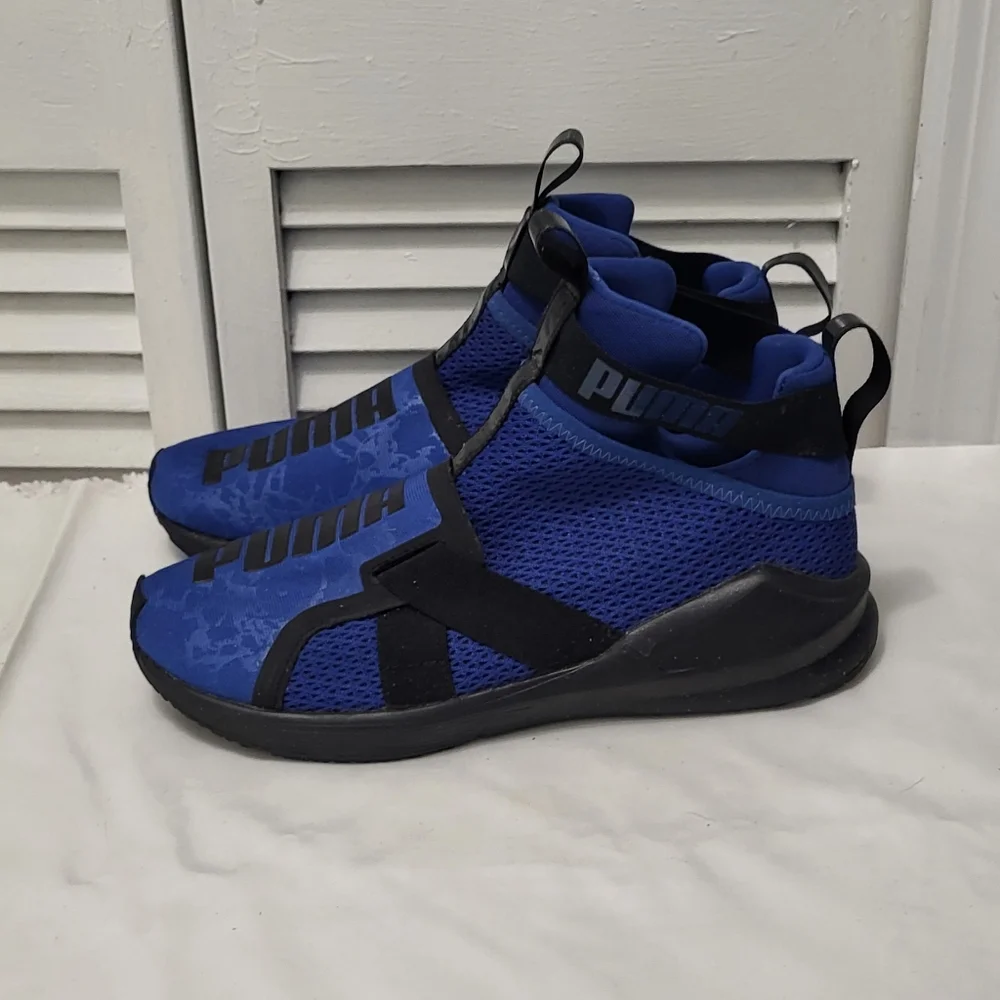 Puma women's sneakers size 7.5 navy blue/black - Picture 5 of 8